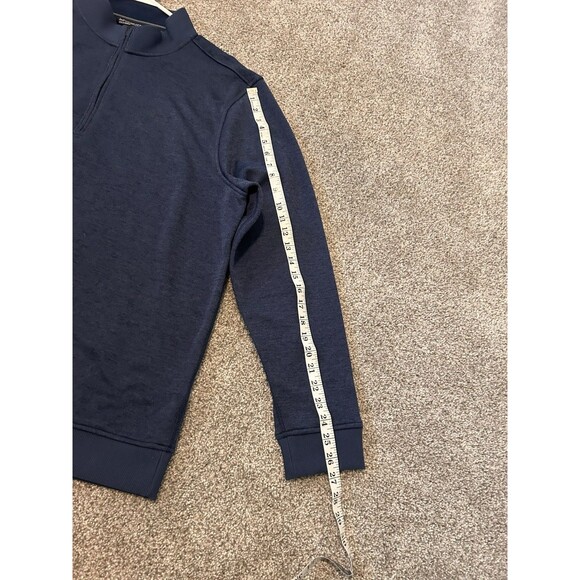 Under Armour Sweater Mens XL Blue Pullover 1/4‎ Zip Long Sleeve Cold Gear Loose - Picture 7 of 10